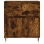 Aparador madera contrachapada color roble ahumado 60x35x70 cm