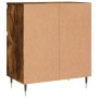 Aparador madera contrachapada color roble ahumado 60x35x70 cm