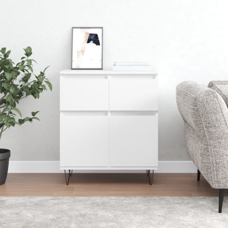 Aparador de madera contrachapada blanco 60x35x70 cm