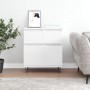 Aparador de madera contrachapada blanco 60x35x70 cm