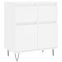 Aparador de madera contrachapada blanco 60x35x70 cm