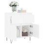 Aparador de madera contrachapada blanco 60x35x70 cm