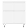 Aparador de madera contrachapada blanco 60x35x70 cm