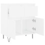 Aparador de madera contrachapada blanco 60x35x70 cm