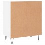 Aparador de madera contrachapada blanco 60x35x70 cm