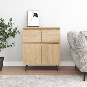 Aparador de madera contrachapada roble Sonoma 60x35x70 cm Aparador de madera contrachapada roble Sonoma 60x35x70 cm