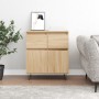 Aparador de madera contrachapada roble Sonoma 60x35x70 cm