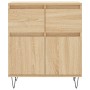 Aparador de madera contrachapada roble Sonoma 60x35x70 cm