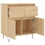 Aparador de madera contrachapada roble Sonoma 60x35x70 cm