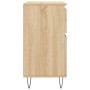 Aparador de madera contrachapada roble Sonoma 60x35x70 cm