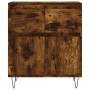 Aparador madera contrachapada color roble ahumado 60x35x70 cm