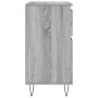 Aparador de madera contrachapada gris Sonoma 60x35x70 cm