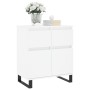 Aparador de madera contrachapada blanco 60x35x70 cm