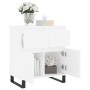 Aparador de madera contrachapada blanco 60x35x70 cm