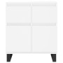Aparador de madera contrachapada blanco 60x35x70 cm