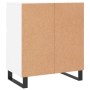 Aparador de madera contrachapada blanco 60x35x70 cm