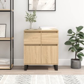 Aparador de madera contrachapada roble Sonoma 60x35x70 cm Aparador de madera contrachapada roble Sonoma 60x35x70 cm