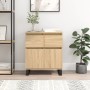 Aparador de madera contrachapada roble Sonoma 60x35x70 cm