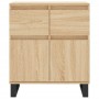 Aparador de madera contrachapada roble Sonoma 60x35x70 cm