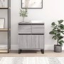 Aparador de madera contrachapada gris Sonoma 60x35x70 cm