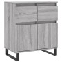 Aparador de madera contrachapada gris Sonoma 60x35x70 cm