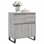 Aparador de madera contrachapada gris Sonoma 60x35x70 cm