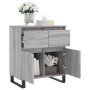 Aparador de madera contrachapada gris Sonoma 60x35x70 cm