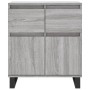 Aparador de madera contrachapada gris Sonoma 60x35x70 cm