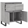 Aparador de madera contrachapada gris Sonoma 60x35x70 cm