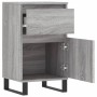 Aparador madera de ingeniería gris Sonoma 40x35x70 cm