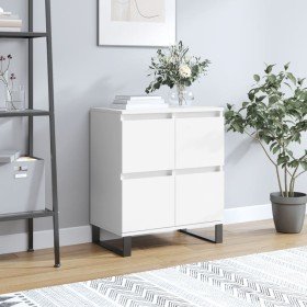 Aparador de madera contrachapada blanco 60x35x70 cm Aparador de madera contrachapada blanco 60x35x70 cm
