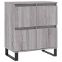 Aparador de madera contrachapada gris Sonoma 60x35x70 cm