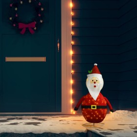 Papá Noel de Navidad decorativo con LED tela lujosa 60 cm