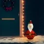 Decorative Christmas Santa Claus with LED lights, luxurious fabric, 60 cm. by vidaXL, Christmas lights - Ref: Foro24-328497, ...