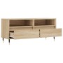 Mueble de TV madera contrachapada roble Sonoma 100x34,5x44,5 cm en Muebles TV | Comprar online en Foro24