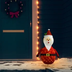 Decorative Christmas Santa Claus with LED luxurious fabric 90 cm by vidaXL, Christmas lights - Ref: Foro24-328498, Price: 25,...