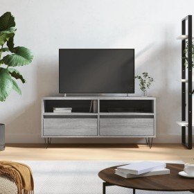 Mueble de TV madera contrachapada gris Sonoma 100x34,5x44,5 cm Mueble de TV madera contrachapada gris Sonoma 100x34,5x44,5 cm