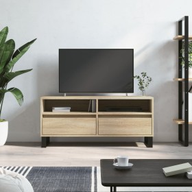 Mueble de TV madera contrachapada roble Sonoma 100x34,5x44,5 cm Mueble de TV madera contrachapada roble Sonoma 100x34,5x44,5 cm