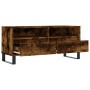 Mueble de TV madera contrachapada roble ahumado 100x34,5x44,5cm en Muebles TV | Comprar online en Foro24