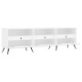 Mueble de TV madera contrachapada blanco 150x30x44,5 cm