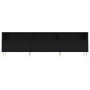 Mueble de TV madera contrachapada negro 150x30x44,5 cm
