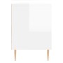 Mueble de TV madera contrachapada blanco brillo 150x30x44,5 cm