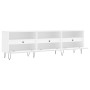 Mueble de TV madera contrachapada blanco 150x30x44,5 cm