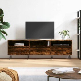 Mueble de TV madera contrachapada roble ahumado 150x30x44,5 cm en Muebles TV | Comprar online en Foro24