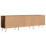 Mueble de TV madera contrachapada roble ahumado 150x30x44,5 cm