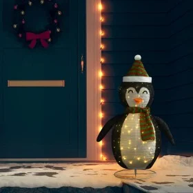 Decorative Christmas penguin with LED luxurious fabric 120 cm by vidaXL, Christmas lights - Ref: Foro24-328502, Price: 71,29 ...