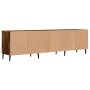 Mueble de TV madera contrachapada roble ahumado 150x30x44,5 cm