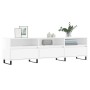 Mueble de TV madera contrachapada blanco brillo 150x30x44,5 cm en Muebles TV | Comprar online en Foro24