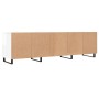 Mueble de TV madera contrachapada blanco brillo 150x30x44,5 cm en Muebles TV | Comprar online en Foro24