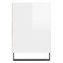 Mueble de TV madera contrachapada blanco brillo 100x35x55 cm